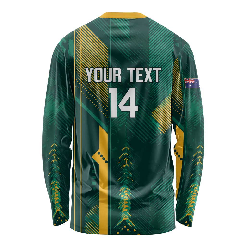 Australia Socceroos 2026 Custom Long Sleeve Shirt Go Aussie Kangaroo National Color