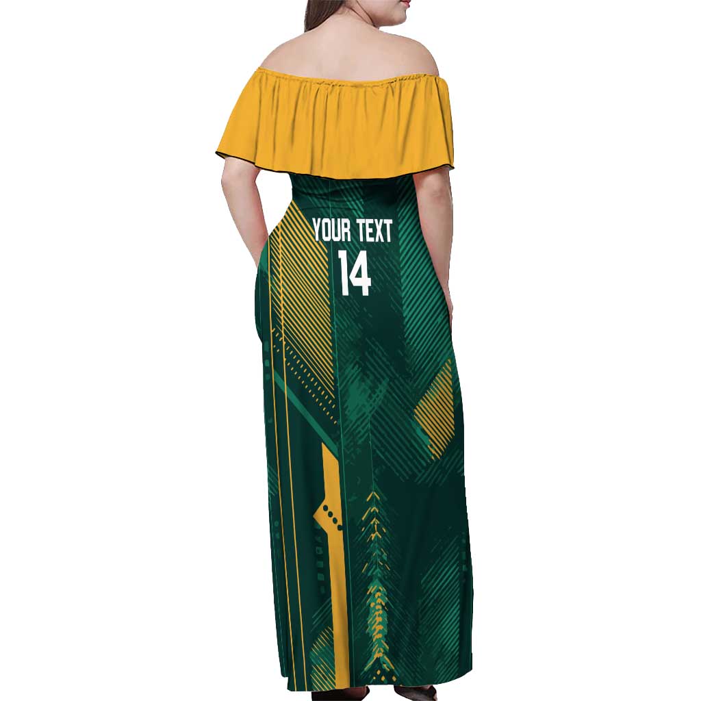 Australia Socceroos 2026 Custom Off Shoulder Maxi Dress Go Aussie Kangaroo National Color