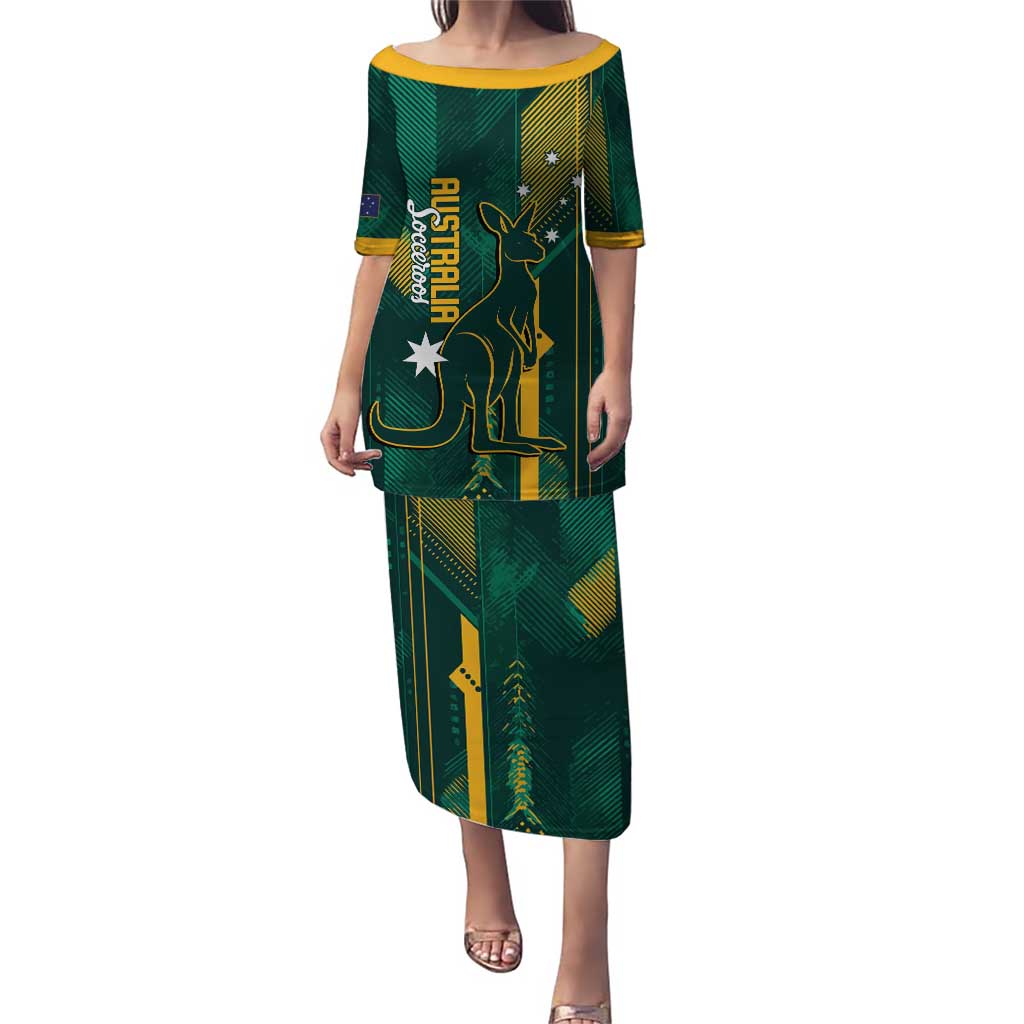 Australia Socceroos 2026 Custom Puletasi Go Aussie Kangaroo National Color