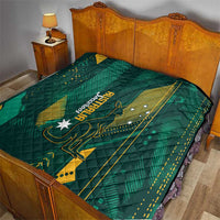 Australia Socceroos 2026 Custom Quilt Go Aussie Kangaroo National Color