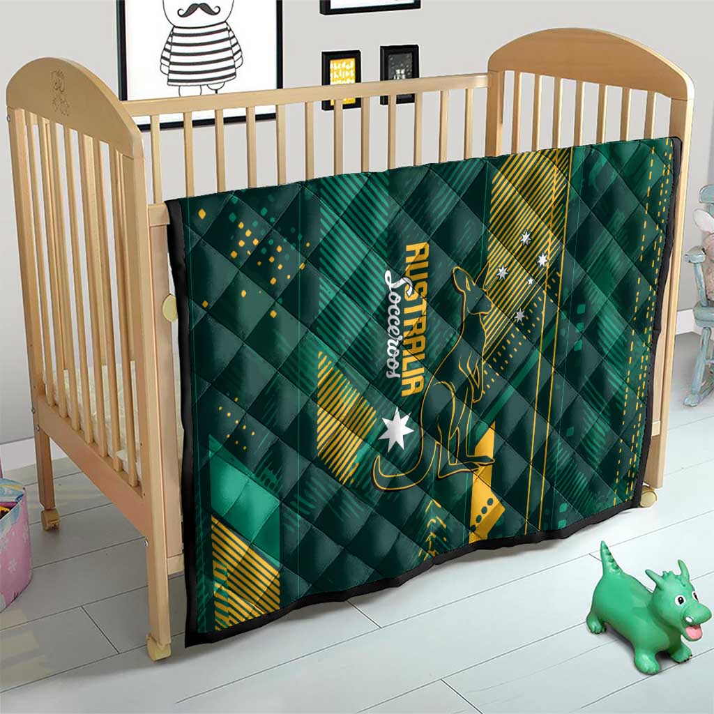 Australia Socceroos 2026 Custom Quilt Go Aussie Kangaroo National Color