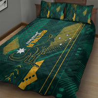 Australia Socceroos 2026 Custom Quilt Bed Set Go Aussie Kangaroo National Color