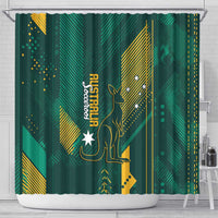 Australia Socceroos 2026 Custom Shower Curtain Go Aussie Kangaroo National Color