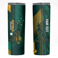 Australia Socceroos 2026 Custom Skinny Tumbler Go Aussie Kangaroo National Color