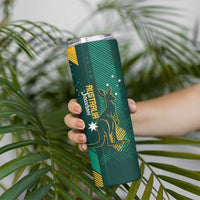 Australia Socceroos 2026 Custom Skinny Tumbler Go Aussie Kangaroo National Color