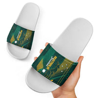 Australia Socceroos 2026 Custom Slide Sandals Go Aussie Kangaroo National Color