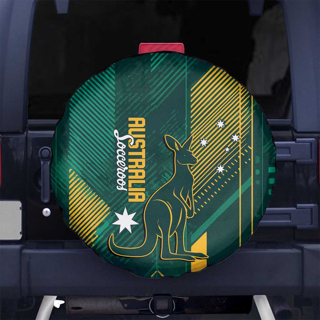 Australia Socceroos 2026 Custom Spare Tire Cover Go Aussie Kangaroo National Color