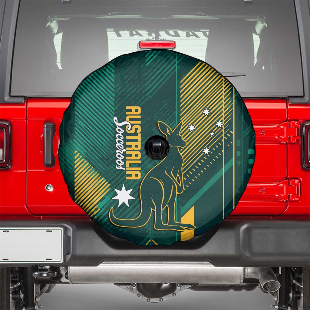 Australia Socceroos 2026 Custom Spare Tire Cover Go Aussie Kangaroo National Color