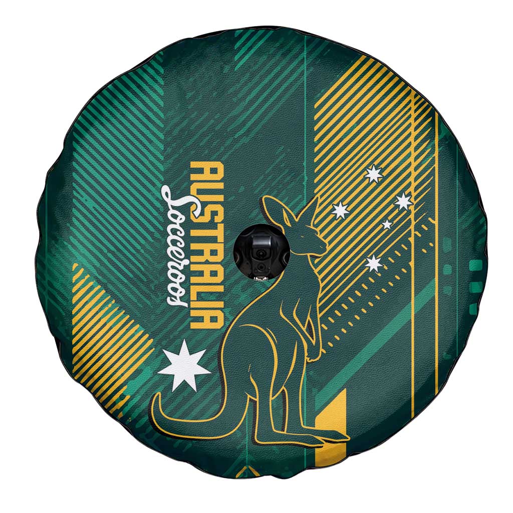 Australia Socceroos 2026 Custom Spare Tire Cover Go Aussie Kangaroo National Color