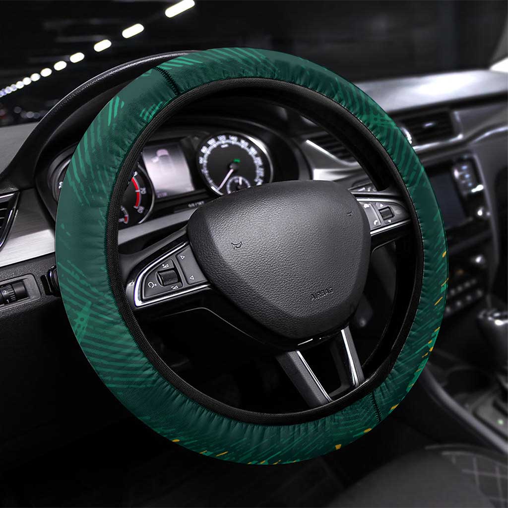 Australia Socceroos 2026 Steering Wheel Cover Go Aussie Kangaroo National Color