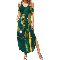 Australia Socceroos 2026 Custom Summer Maxi Dress Go Aussie Kangaroo National Color