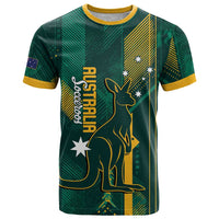 Australia Socceroos 2026 Custom T Shirt Go Aussie Kangaroo National Color