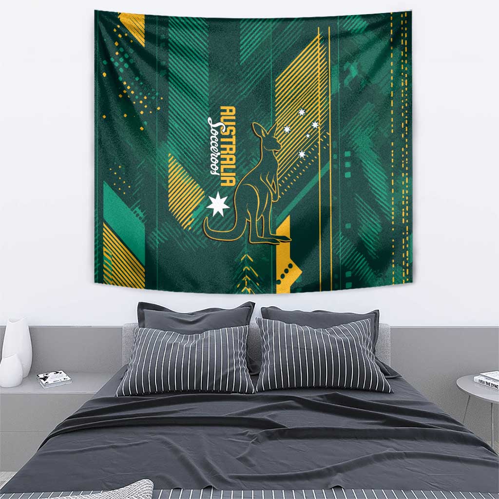 Australia Socceroos 2026 Custom Tapestry Go Aussie Kangaroo National Color