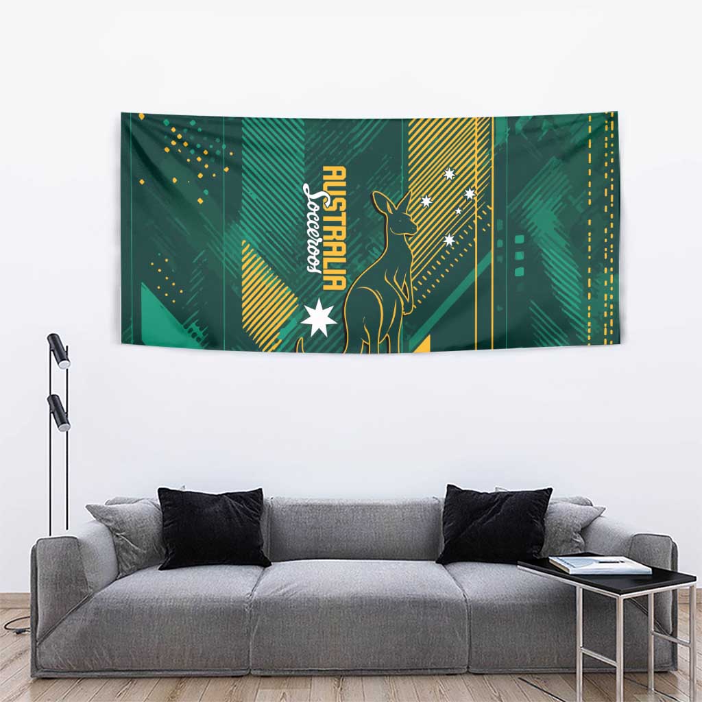 Australia Socceroos 2026 Custom Tapestry Go Aussie Kangaroo National Color