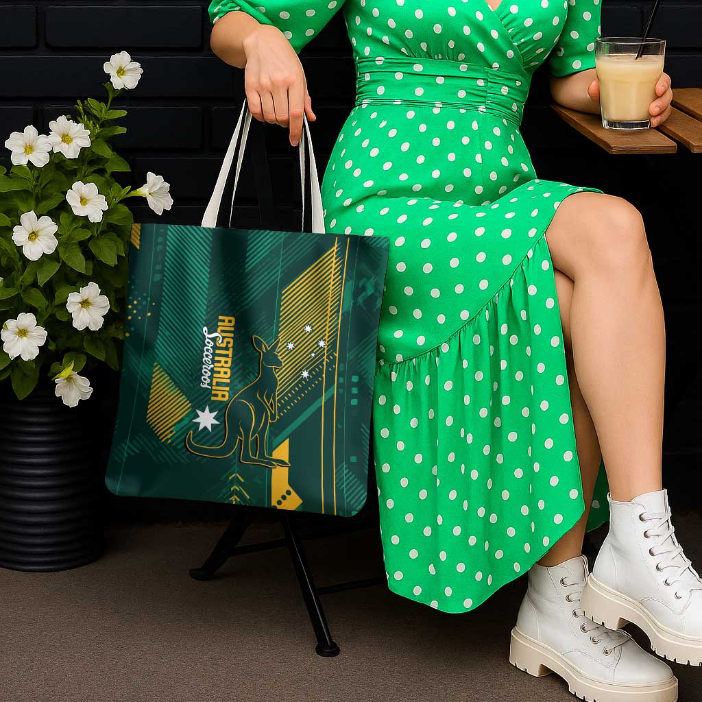 Australia Socceroos 2026 Custom Tote Bag Go Aussie Kangaroo National Color