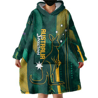 Australia Socceroos 2026 Custom Wearable Blanket Hoodie Go Aussie Kangaroo National Color