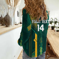 Australia Socceroos 2026 Custom Women Casual Shirt Go Aussie Kangaroo National Color