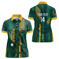Australia Socceroos 2026 Custom Women Polo Shirt Go Aussie Kangaroo National Color