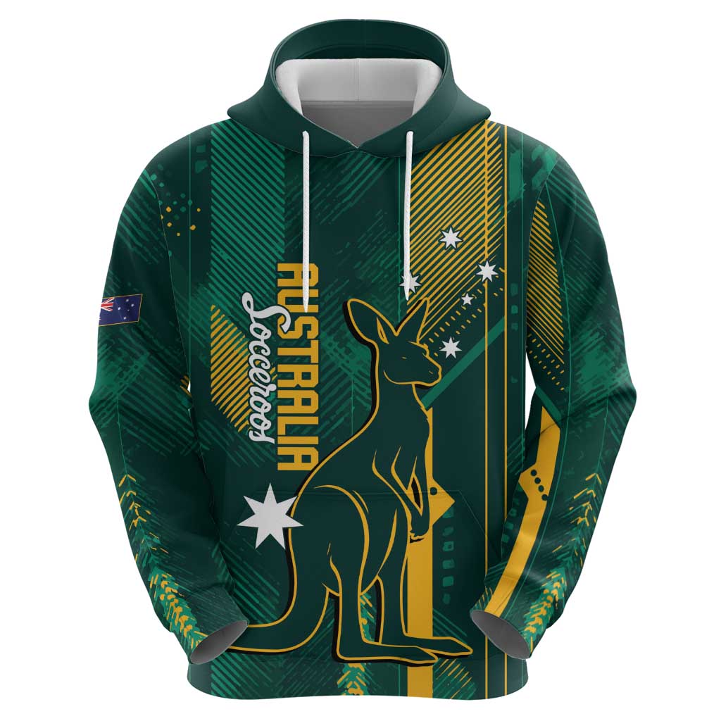 Australia Socceroos 2026 Custom Zip Hoodie Go Aussie Kangaroo National Color