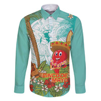 Hawaii Cinco de Mayo Family Matching Long Sleeve Bodycon Dress and Hawaiian Shirt Chili Pepper Hula Girl Tropical Vibes