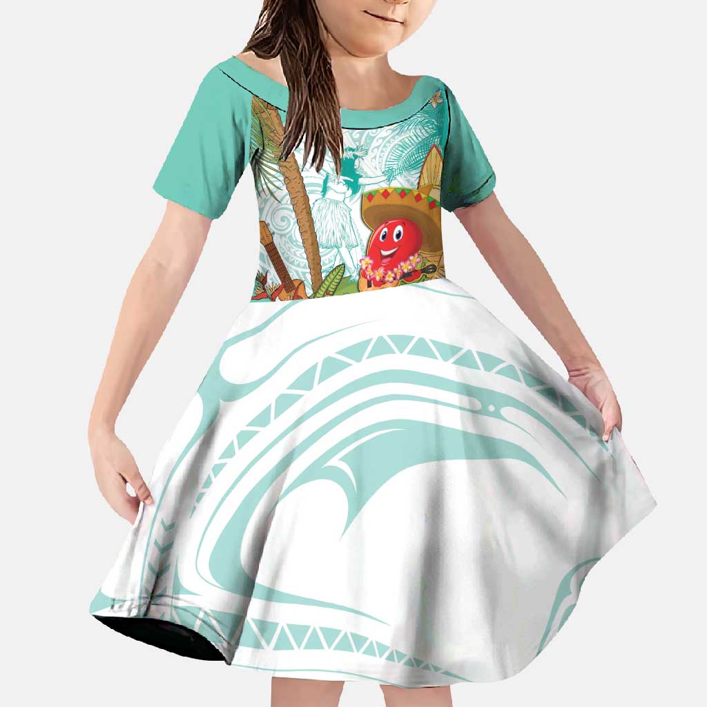 Hawaii Cinco de Mayo Family Matching Tank Maxi Dress and Hawaiian Shirt Chili Pepper Hula Girl Tropical Vibes
