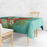 Hawaii Cinco de Mayo Tablecloth Chili Pepper Hula Girl Tropical Vibes
