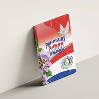 Paraguay 1811 Independence Day Canvas Wall Art Grunge Flag Mix Passion Flowers