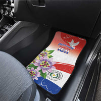 Paraguay 1811 Independence Day Car Mats Grunge Flag Mix Passion Flowers