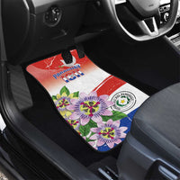 Paraguay 1811 Independence Day Car Mats Grunge Flag Mix Passion Flowers