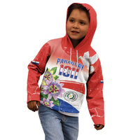 Paraguay 1811 Independence Day Kid Hoodie Grunge Flag Mix Passion Flowers