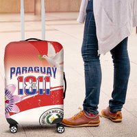 Paraguay 1811 Independence Day Luggage Cover Grunge Flag Mix Passion Flowers