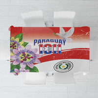 Paraguay 1811 Independence Day Tablecloth Grunge Flag Mix Passion Flowers