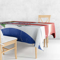 Paraguay 1811 Independence Day Tablecloth Grunge Flag Mix Passion Flowers