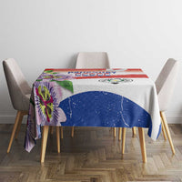 Paraguay 1811 Independence Day Tablecloth Grunge Flag Mix Passion Flowers