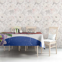 Paraguay 1811 Independence Day Tablecloth Grunge Flag Mix Passion Flowers