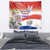 Paraguay 1811 Independence Day Tapestry Grunge Flag Mix Passion Flowers