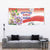 Paraguay 1811 Independence Day Tapestry Grunge Flag Mix Passion Flowers