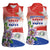 Paraguay 1811 Independence Day Women Sleeveless Polo Shirt Grunge Flag Mix Passion Flowers