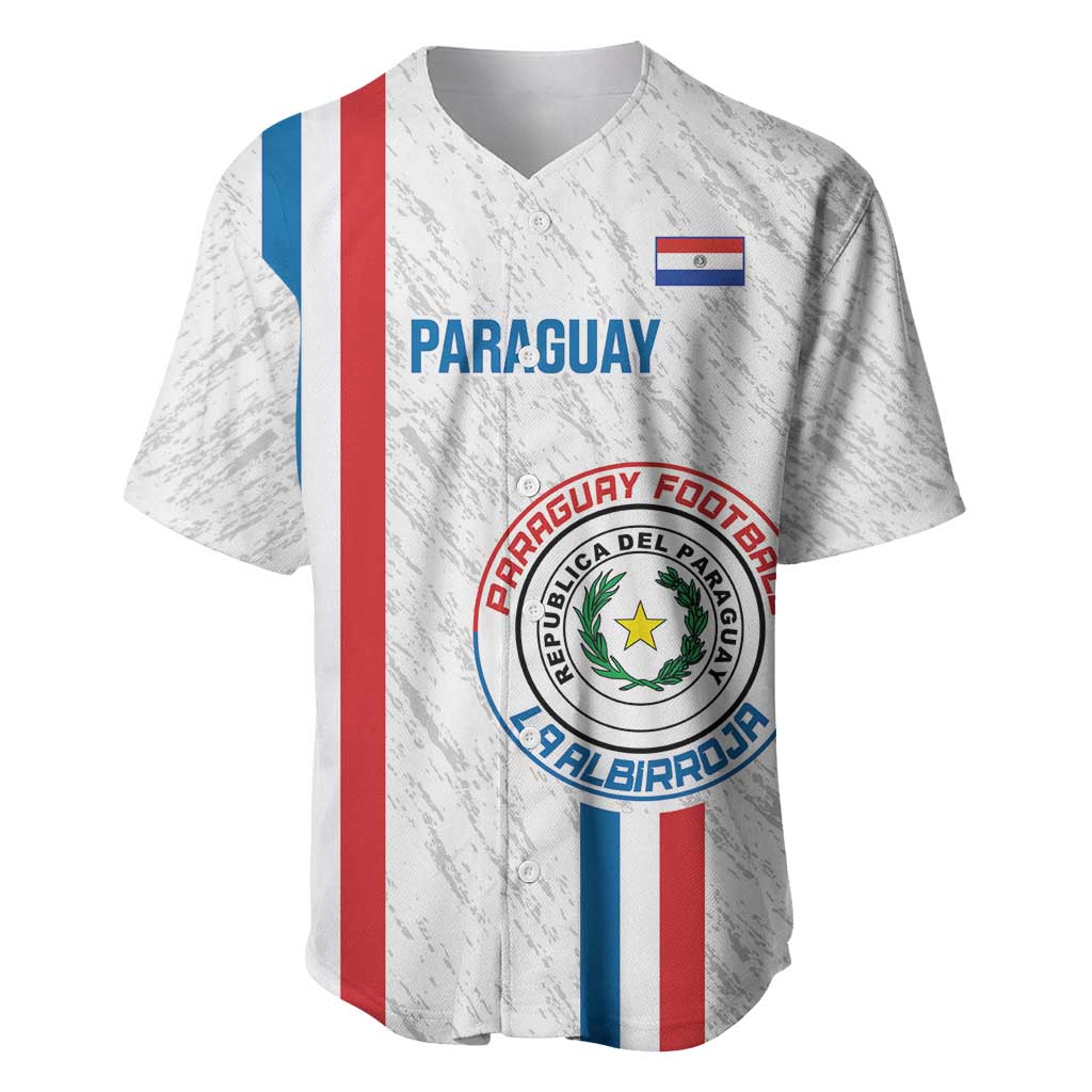 Custom Paraguay Football Baseball Jersey Vamos Albirroja