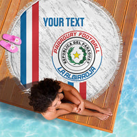 Custom Paraguay Football Beach Blanket Vamos Albirroja