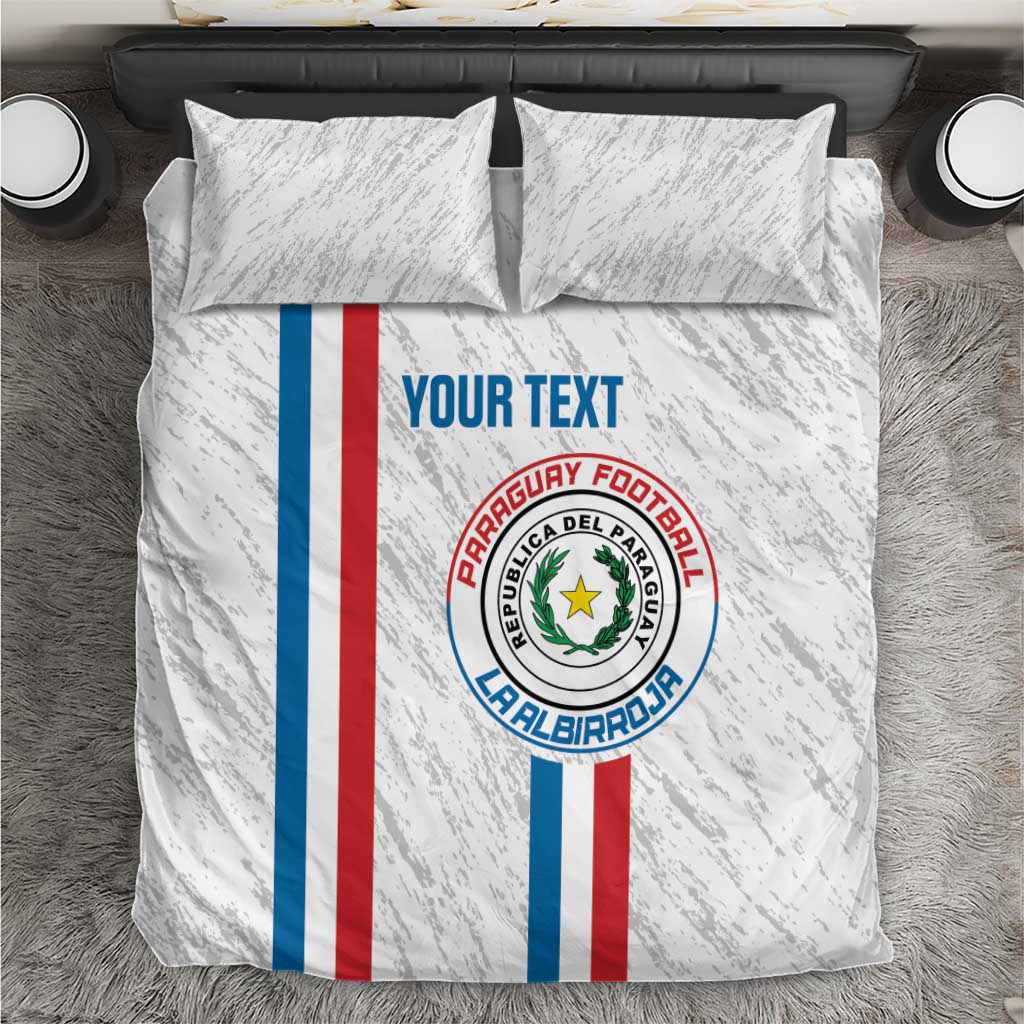 Custom Paraguay Football Bedding Set Vamos Albirroja