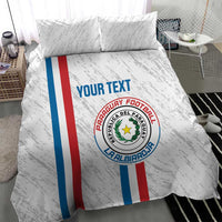 Custom Paraguay Football Bedding Set Vamos Albirroja