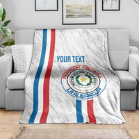 Custom Paraguay Football Blanket Vamos Albirroja