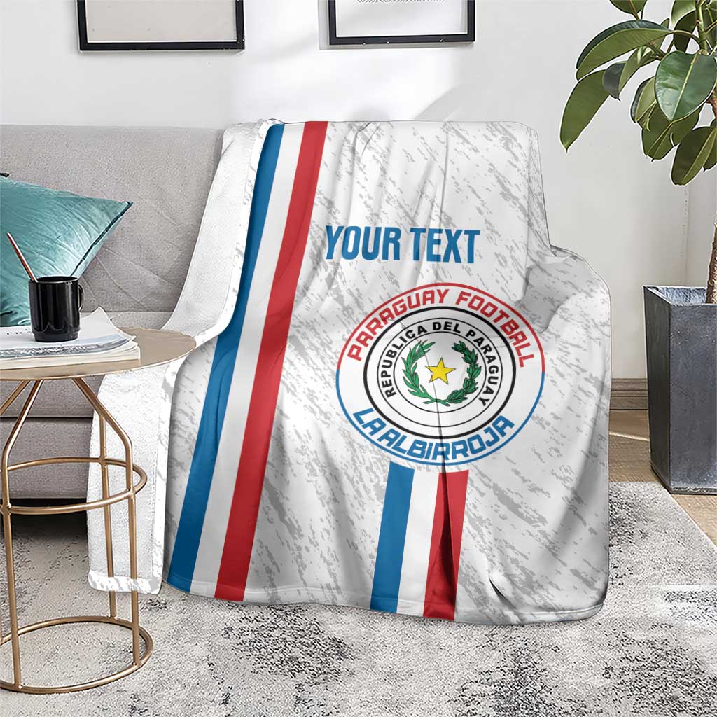 Custom Paraguay Football Blanket Vamos Albirroja