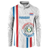 Custom Paraguay Football Button Sweatshirt Vamos Albirroja