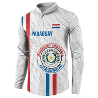 Custom Paraguay Football Button Sweatshirt Vamos Albirroja