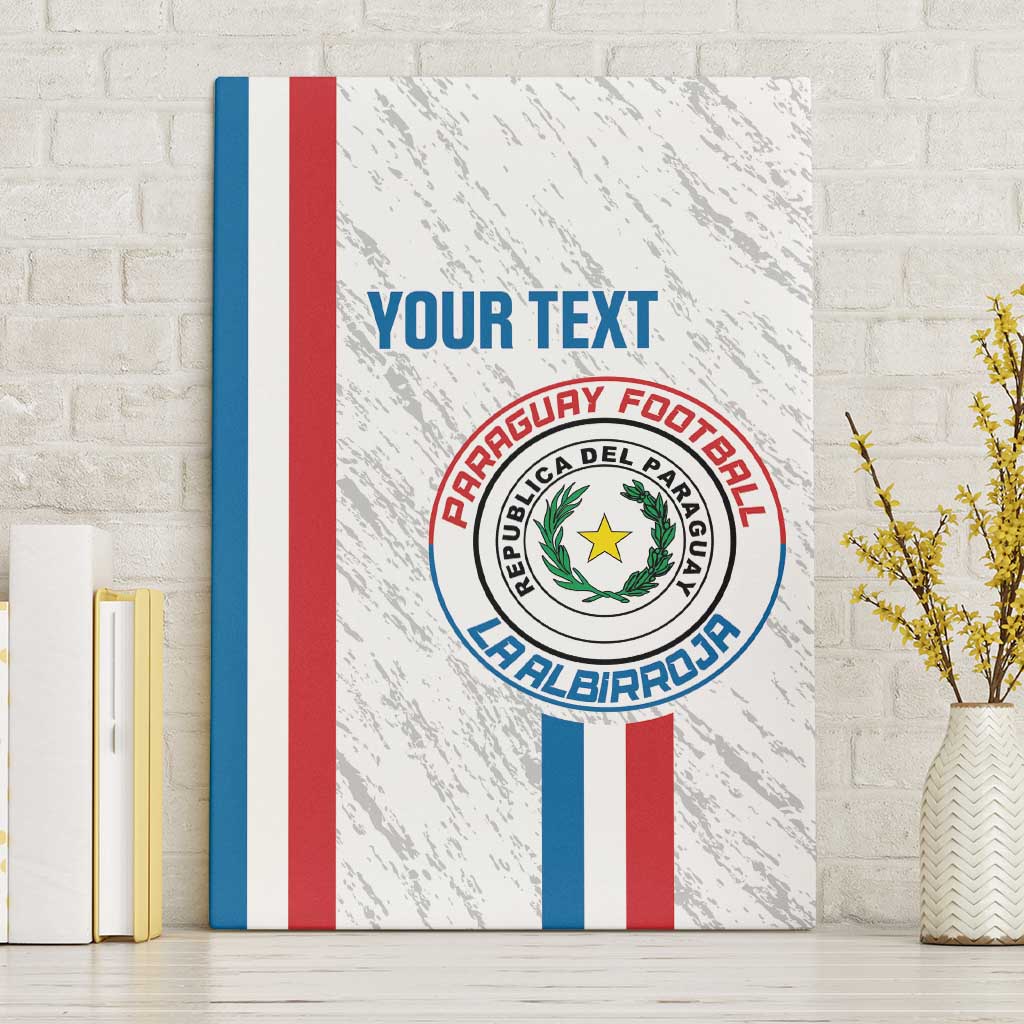Custom Paraguay Football Canvas Wall Art Vamos Albirroja