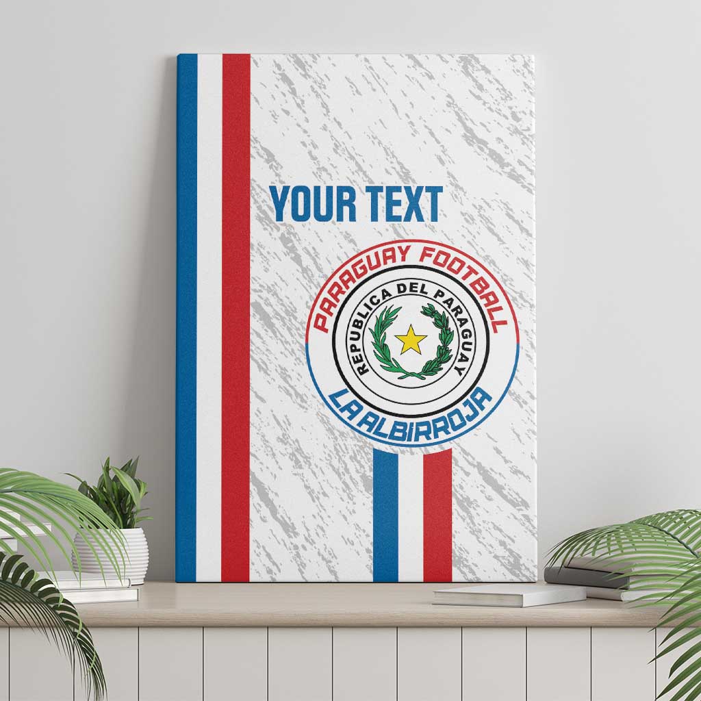 Custom Paraguay Football Canvas Wall Art Vamos Albirroja