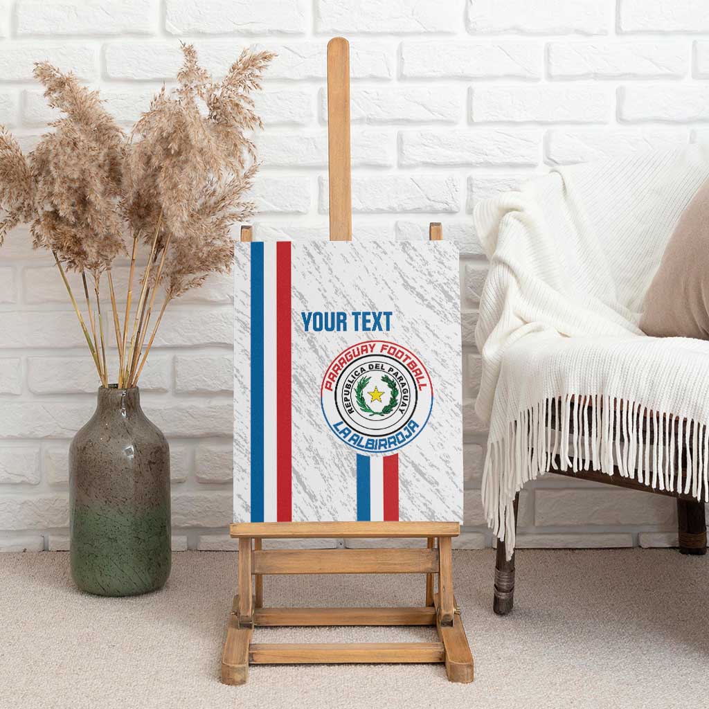Custom Paraguay Football Canvas Wall Art Vamos Albirroja