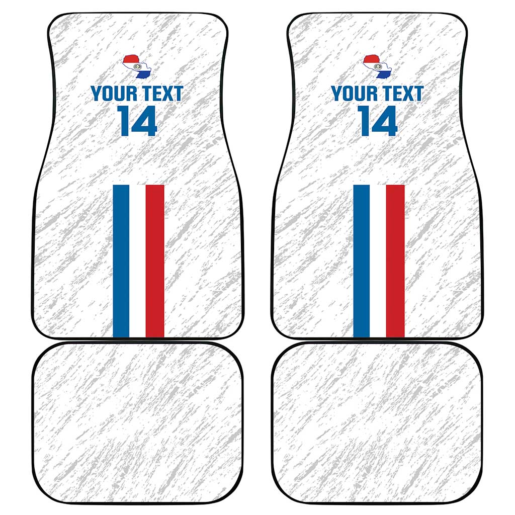 Custom Paraguay Football Car Mats Vamos Albirroja